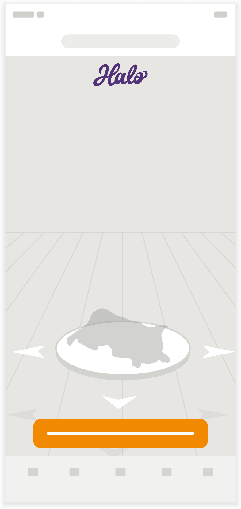 Halo Elevate wireframe – AR placement