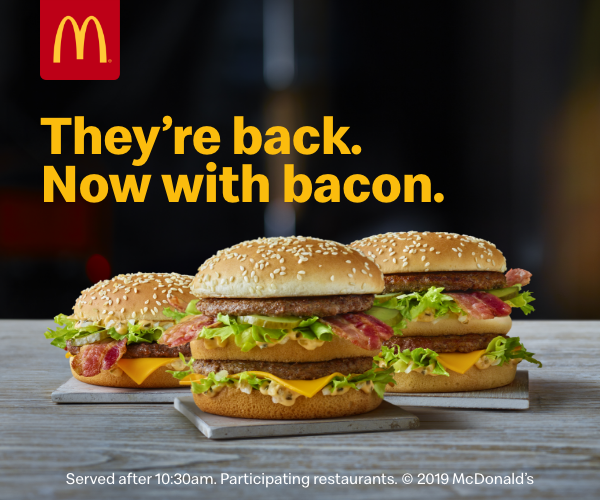 McDonald's Big Mac Bacon digital display 300x250 frame 1