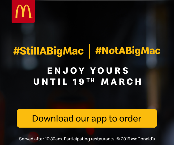 McDonald's Big Mac Bacon digital display 300x250 mobile end frame