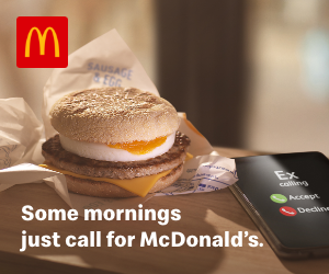 McDonald's Breakfast digital display 300x250 frame 3