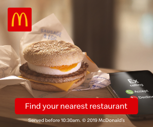 McDonald's Breakfast digital display 300x250 frame 4