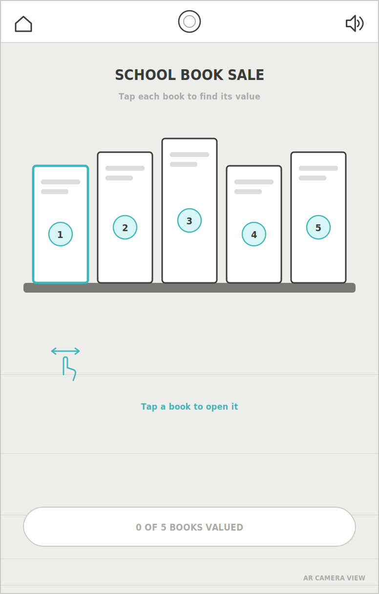 NatWest MoneySense wireframe – Book Sale Challenge – Book shelf