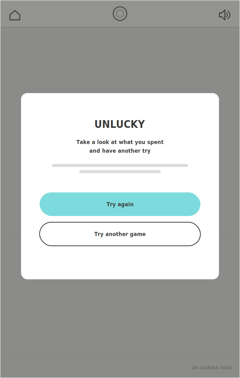 NatWest MoneySense wireframe – Spend It Right – Unlucky