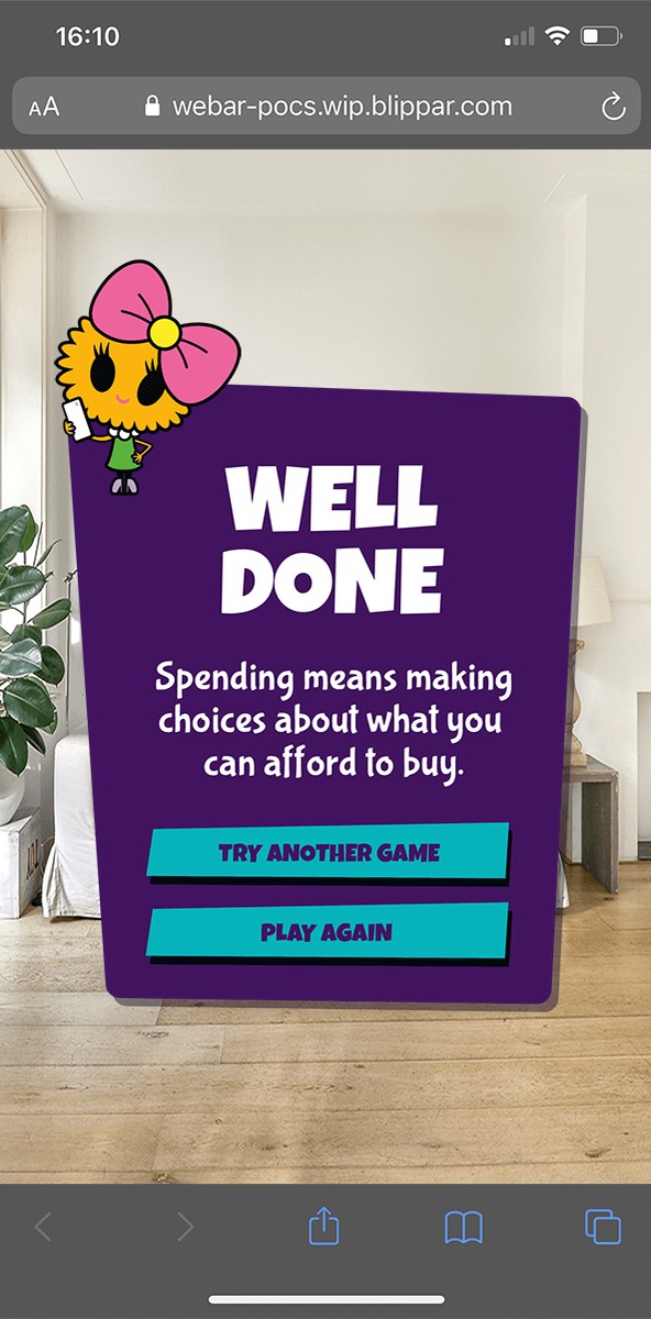 NatWest MoneySense Spend It Right – Well done: spending means making choices