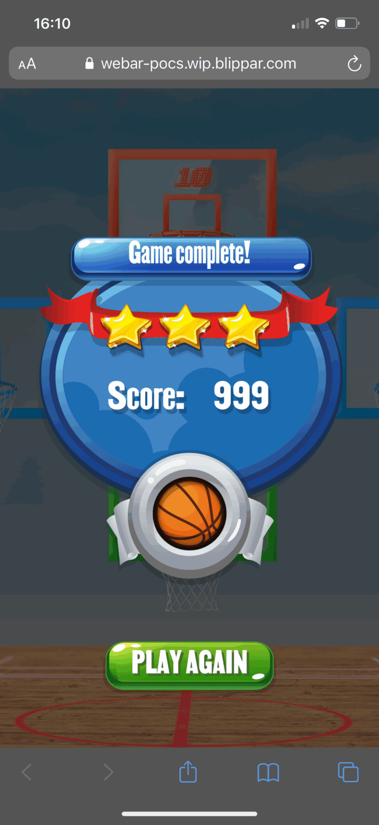 Hoop Heroes screen – level3 silver
