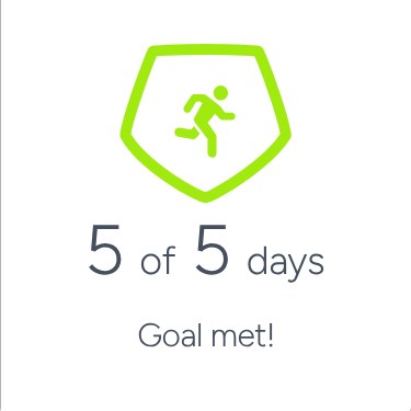 Fitbit app – Exercise goal met