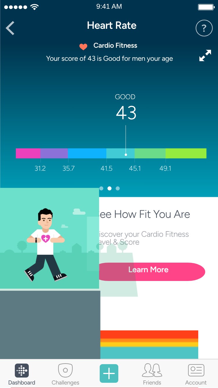 Fitbit app – Exact score
