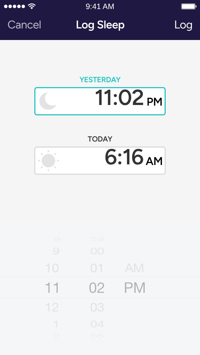 Fitbit app – Log sleep