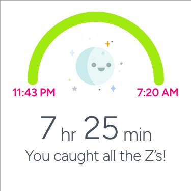Fitbit app – Sleep goal hit